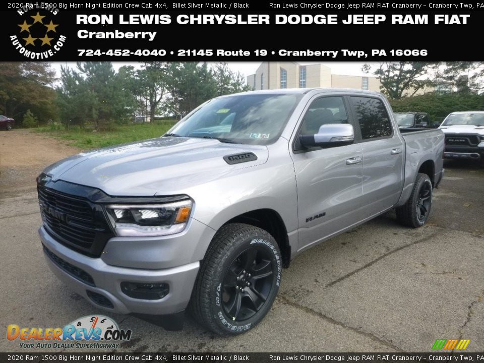 2020 Ram 1500 Big Horn Night Edition Crew Cab 4x4 Billet Silver Metallic / Black Photo #1