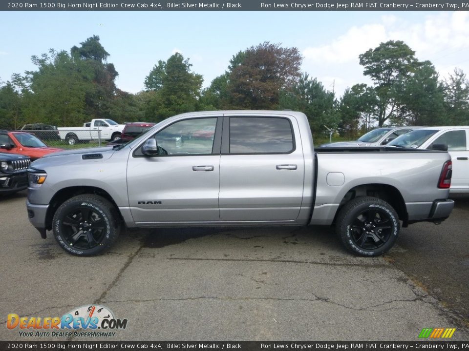 2020 Ram 1500 Big Horn Night Edition Crew Cab 4x4 Billet Silver Metallic / Black Photo #2