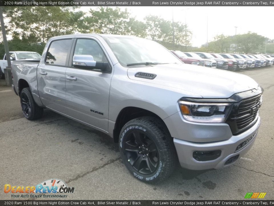 2020 Ram 1500 Big Horn Night Edition Crew Cab 4x4 Billet Silver Metallic / Black Photo #7