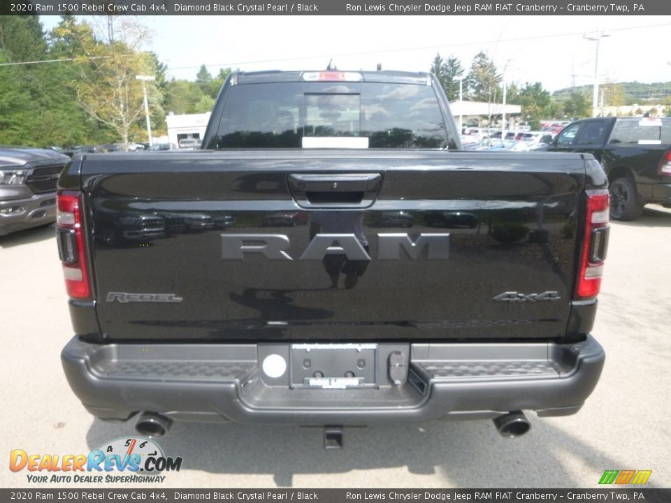 2020 Ram 1500 Rebel Crew Cab 4x4 Diamond Black Crystal Pearl / Black Photo #4