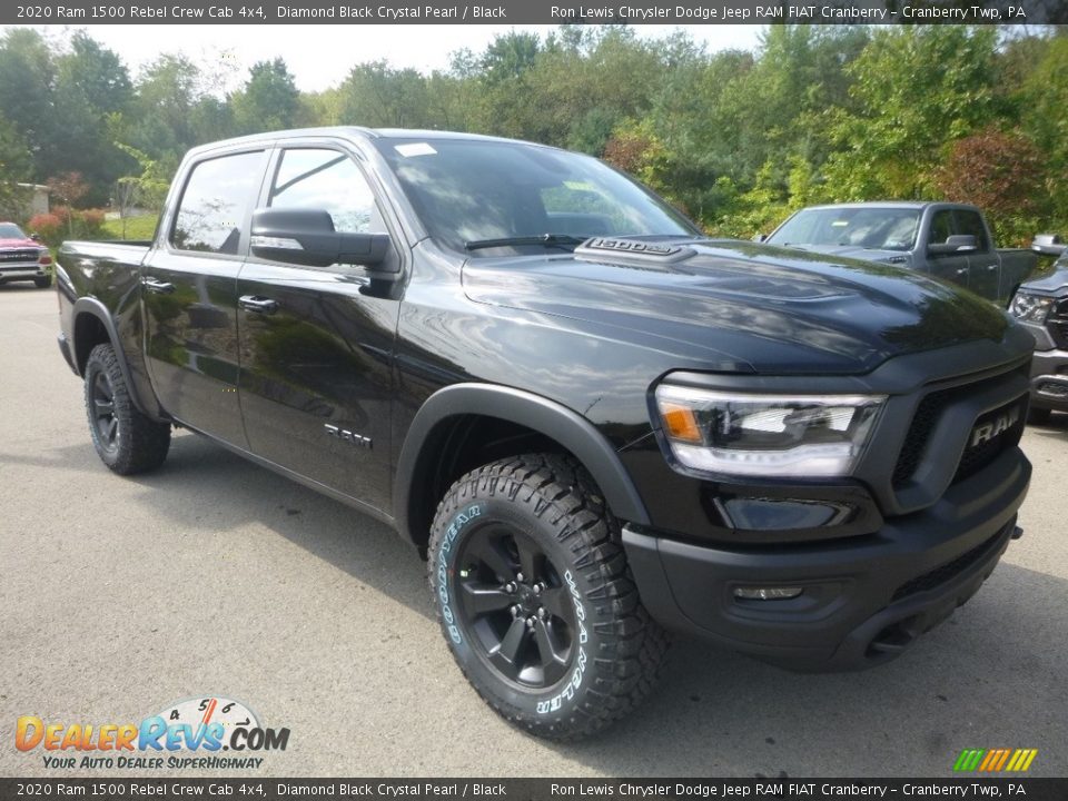 2020 Ram 1500 Rebel Crew Cab 4x4 Diamond Black Crystal Pearl / Black Photo #7