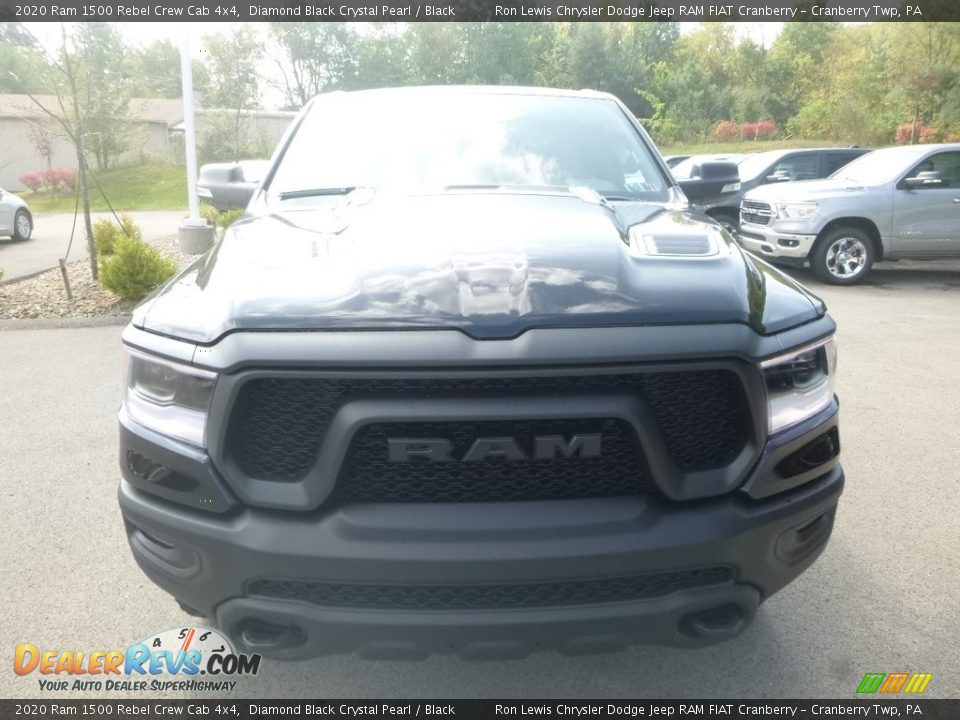 2020 Ram 1500 Rebel Crew Cab 4x4 Diamond Black Crystal Pearl / Black Photo #8