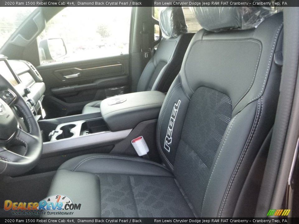 2020 Ram 1500 Rebel Crew Cab 4x4 Diamond Black Crystal Pearl / Black Photo #14