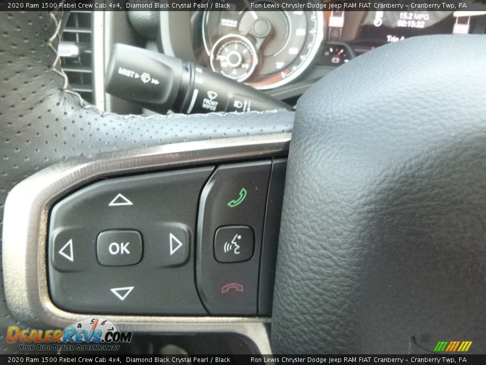 2020 Ram 1500 Rebel Crew Cab 4x4 Diamond Black Crystal Pearl / Black Photo #20
