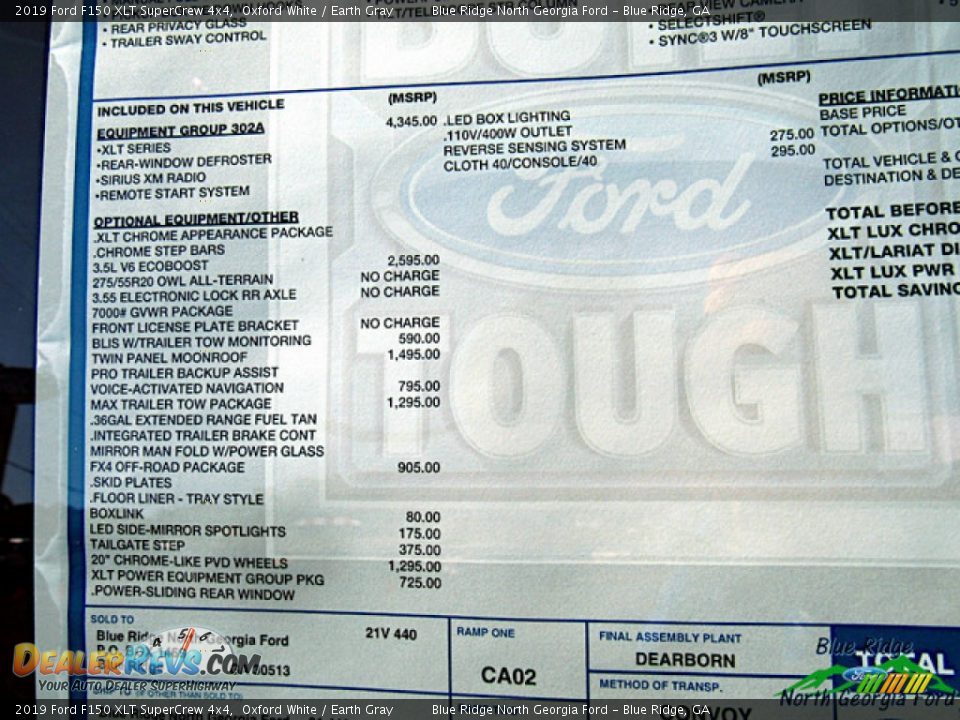 2019 Ford F150 XLT SuperCrew 4x4 Oxford White / Earth Gray Photo #28