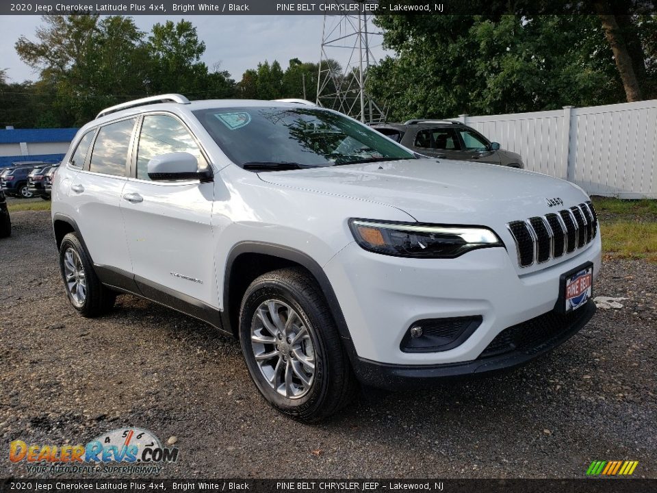 2020 Jeep Cherokee Latitude Plus 4x4 Bright White / Black Photo #1