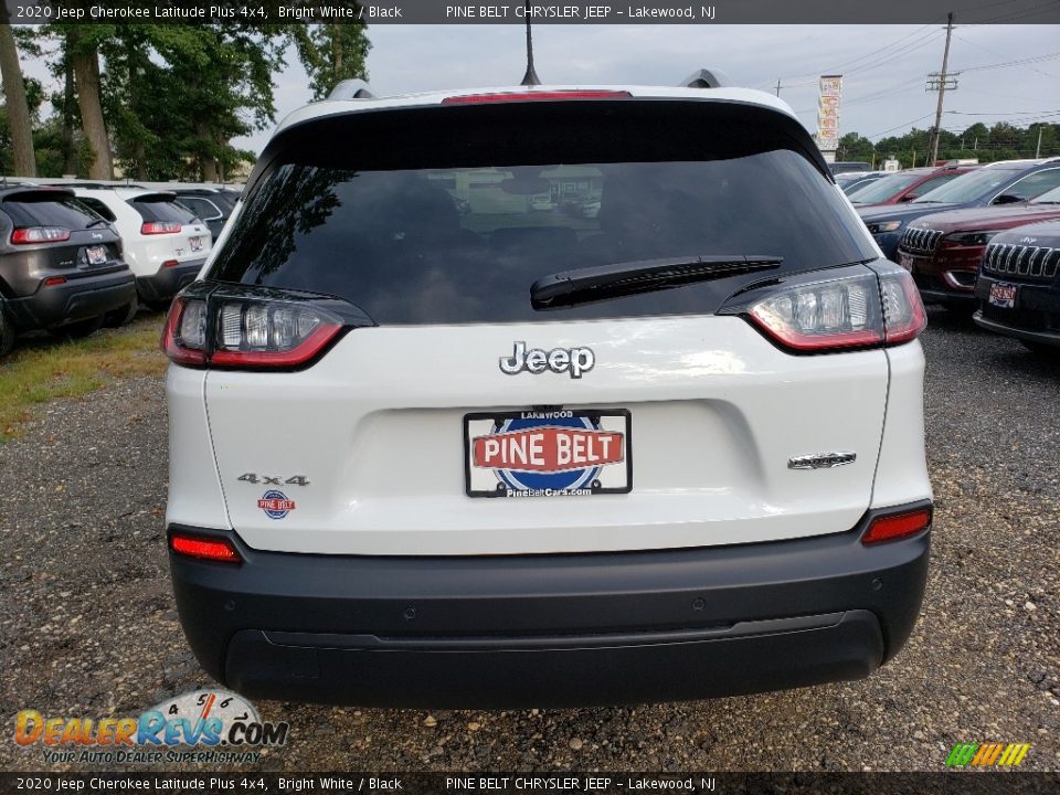 2020 Jeep Cherokee Latitude Plus 4x4 Bright White / Black Photo #5