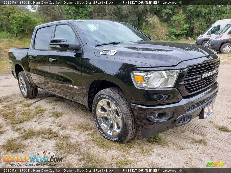 2020 Ram 1500 Big Horn Crew Cab 4x4 Diamond Black Crystal Pearl / Black Photo #1