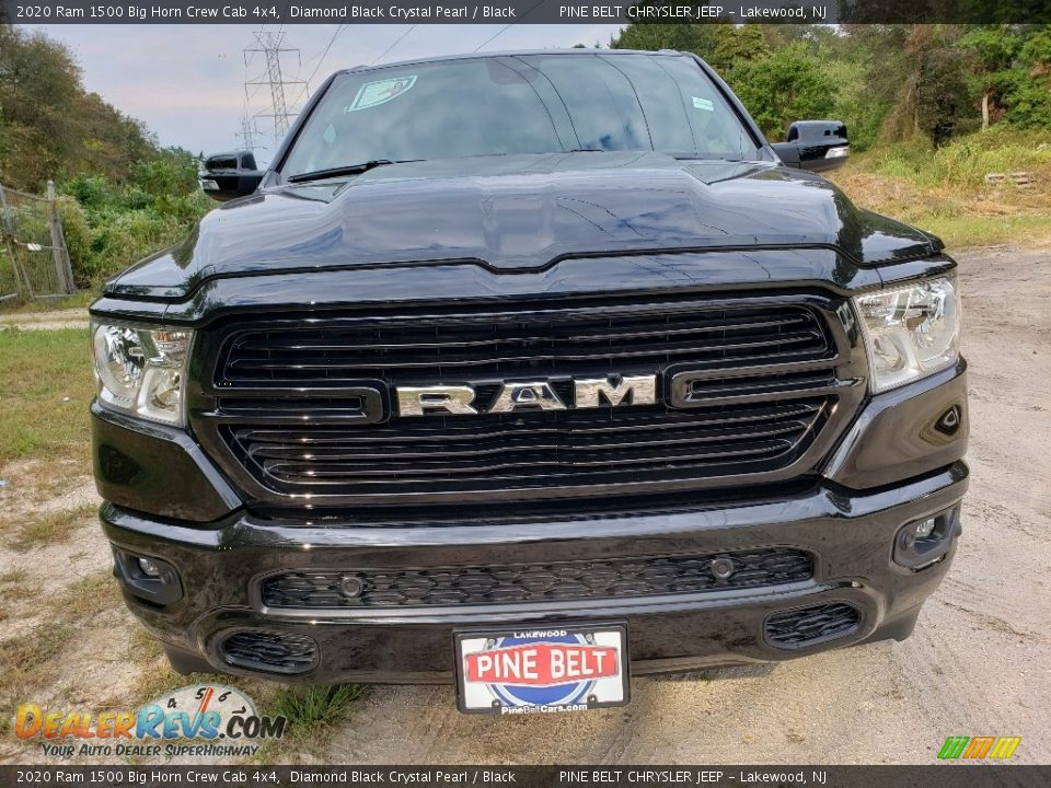 2020 Ram 1500 Big Horn Crew Cab 4x4 Diamond Black Crystal Pearl / Black Photo #2