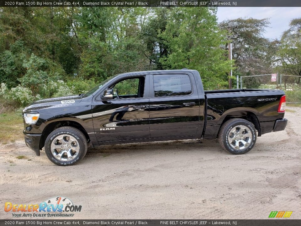 2020 Ram 1500 Big Horn Crew Cab 4x4 Diamond Black Crystal Pearl / Black Photo #3