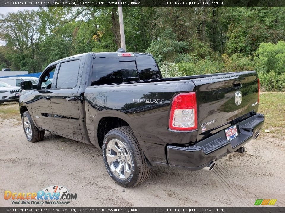 2020 Ram 1500 Big Horn Crew Cab 4x4 Diamond Black Crystal Pearl / Black Photo #4