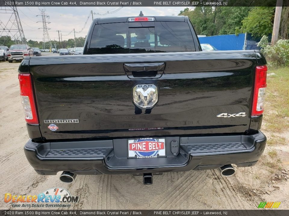 2020 Ram 1500 Big Horn Crew Cab 4x4 Diamond Black Crystal Pearl / Black Photo #5