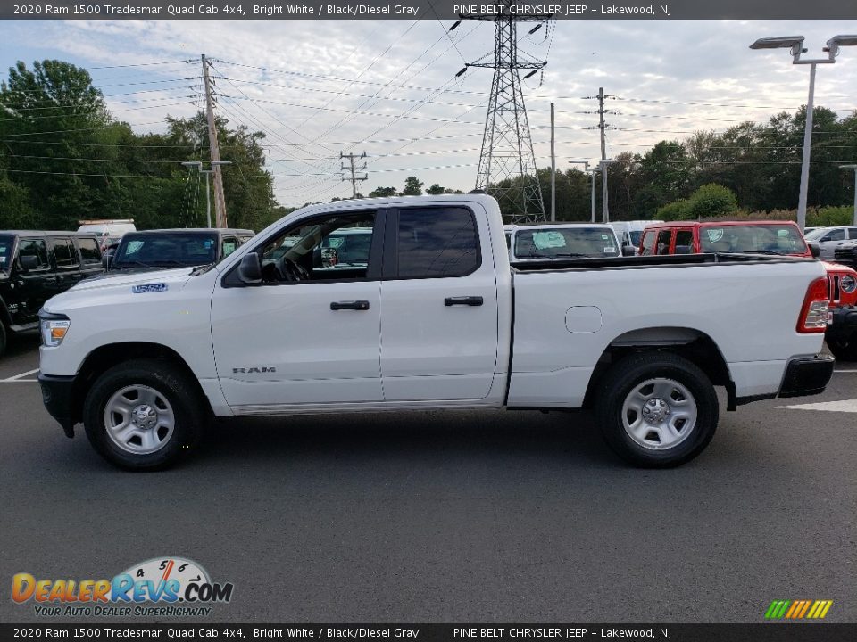 Bright White 2020 Ram 1500 Tradesman Quad Cab 4x4 Photo #3