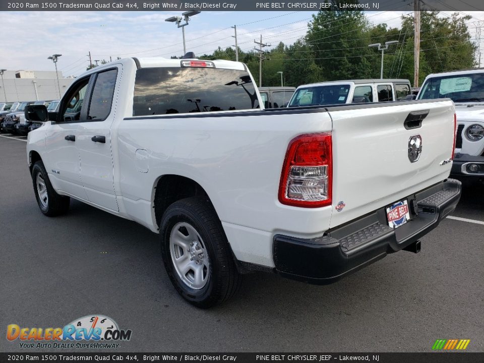 2020 Ram 1500 Tradesman Quad Cab 4x4 Bright White / Black/Diesel Gray Photo #4