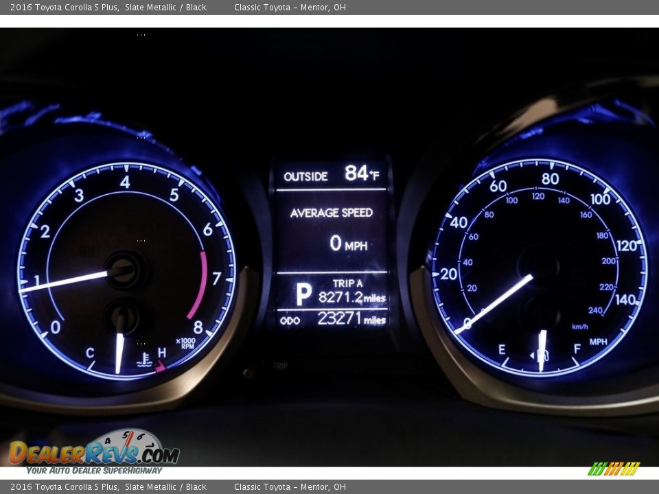 2016 Toyota Corolla S Plus Slate Metallic / Black Photo #8