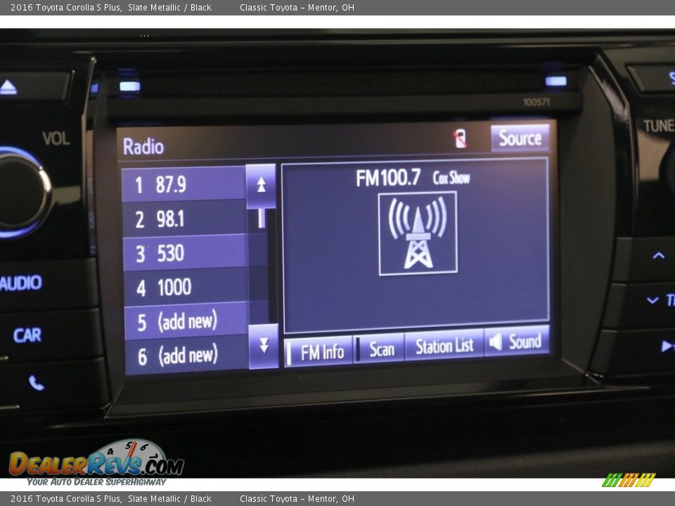 2016 Toyota Corolla S Plus Slate Metallic / Black Photo #10