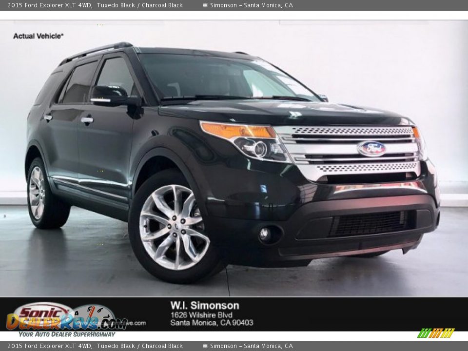 2015 Ford Explorer XLT 4WD Tuxedo Black / Charcoal Black Photo #1