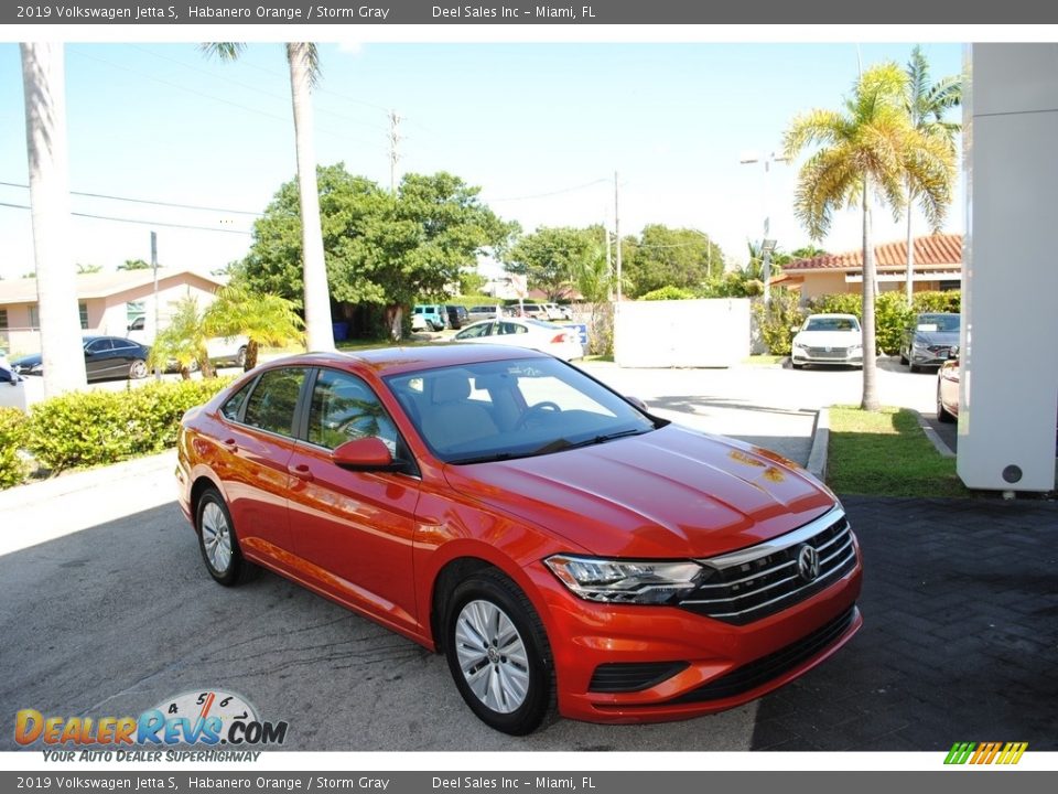 2019 Volkswagen Jetta S Habanero Orange / Storm Gray Photo #1