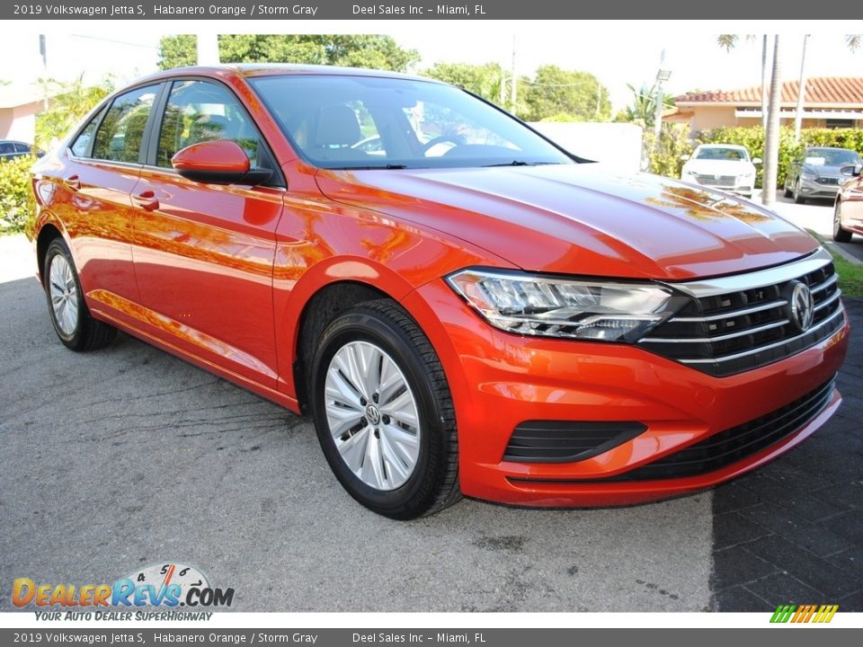 2019 Volkswagen Jetta S Habanero Orange / Storm Gray Photo #2
