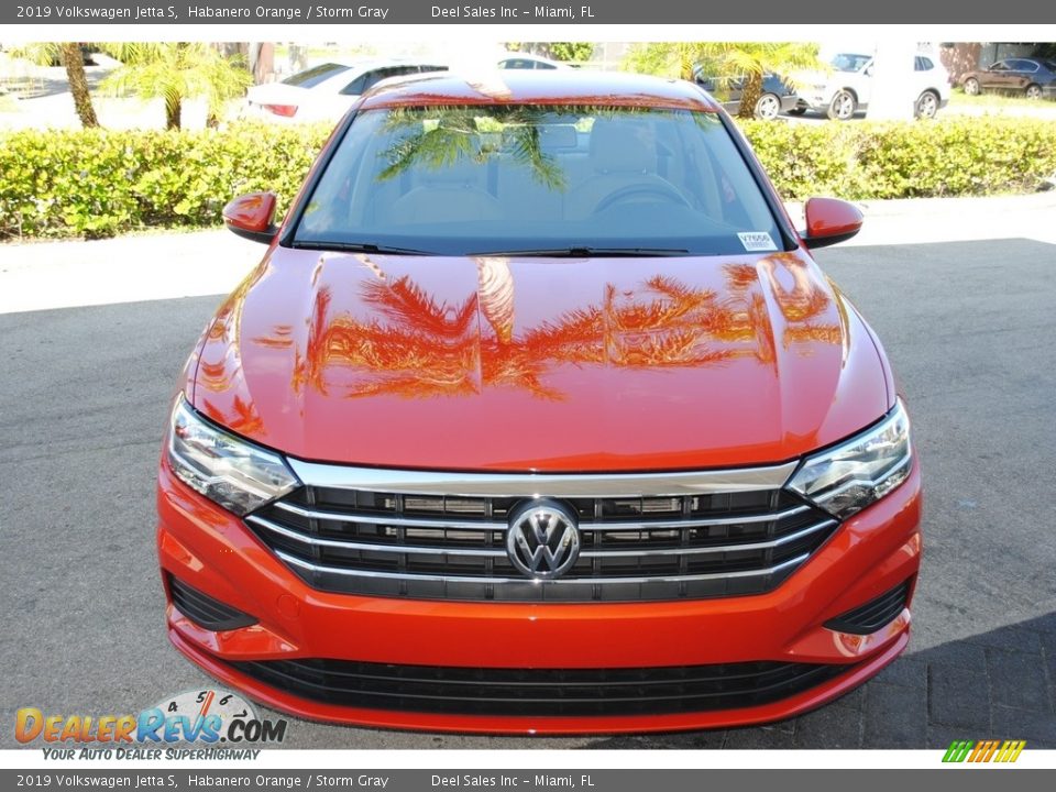 2019 Volkswagen Jetta S Habanero Orange / Storm Gray Photo #3