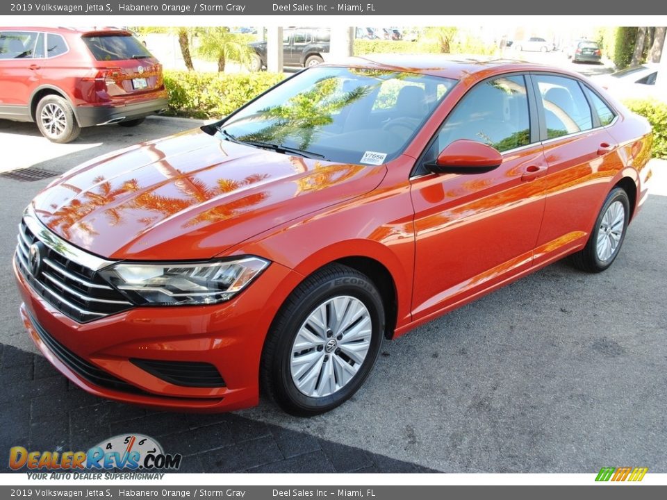 2019 Volkswagen Jetta S Habanero Orange / Storm Gray Photo #4