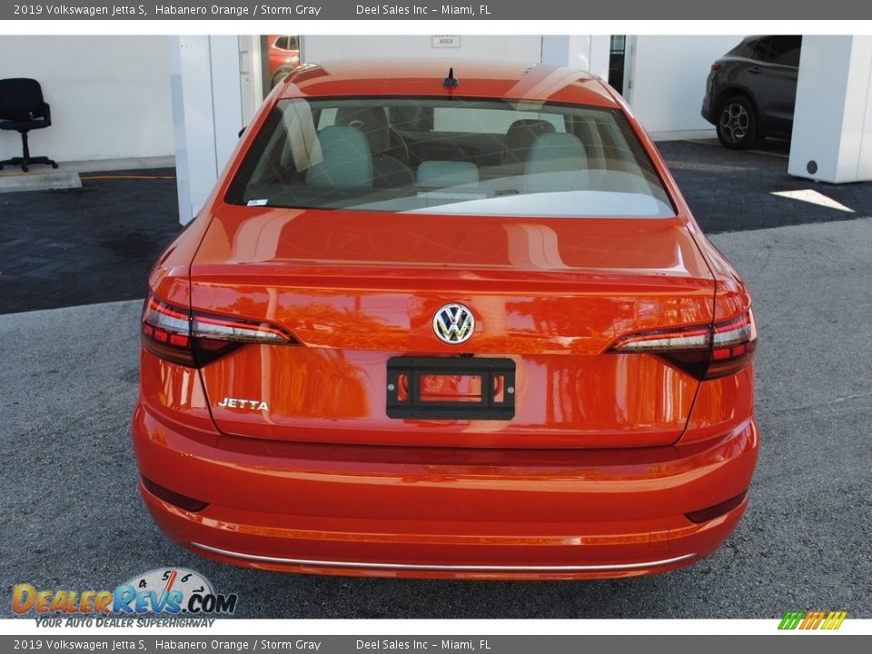 2019 Volkswagen Jetta S Habanero Orange / Storm Gray Photo #8