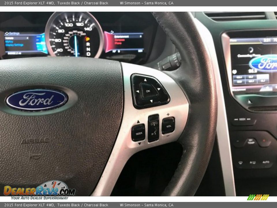 2015 Ford Explorer XLT 4WD Tuxedo Black / Charcoal Black Photo #19