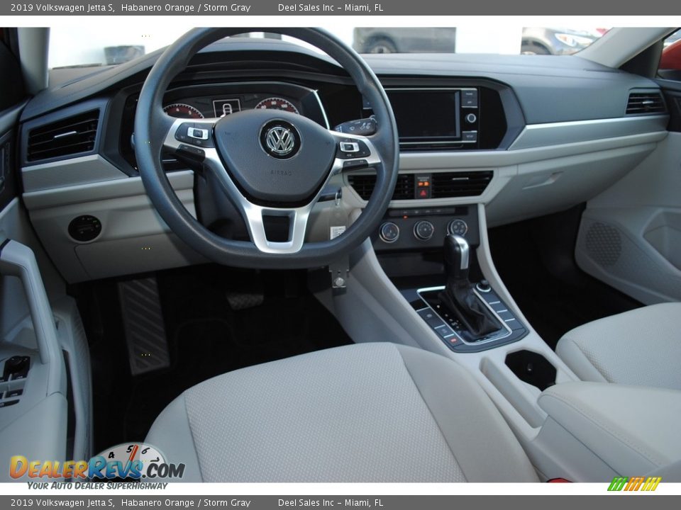 2019 Volkswagen Jetta S Habanero Orange / Storm Gray Photo #12