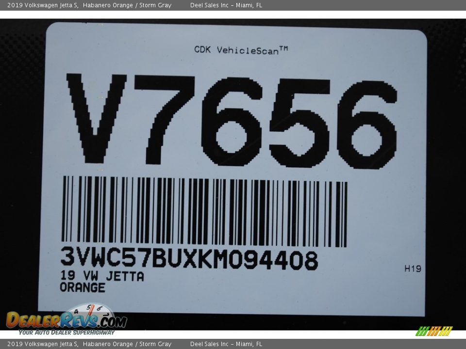 2019 Volkswagen Jetta S Habanero Orange / Storm Gray Photo #20