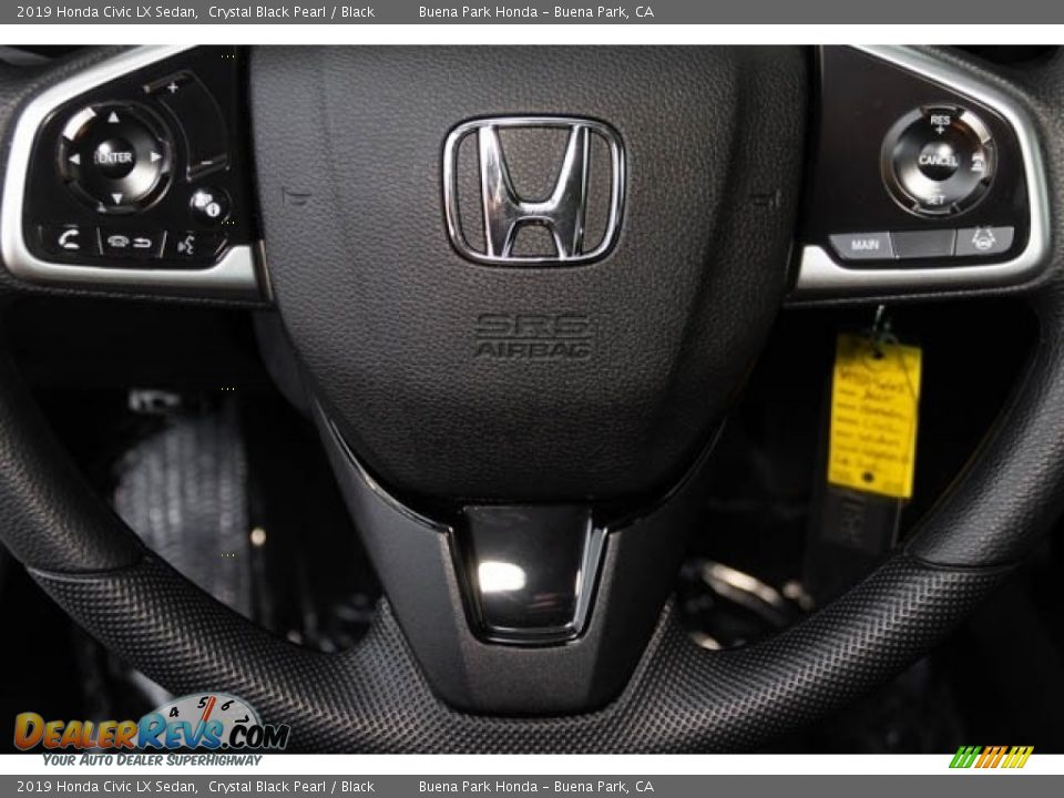2019 Honda Civic LX Sedan Crystal Black Pearl / Black Photo #20