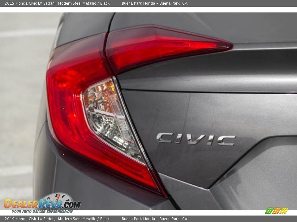 2019 Honda Civic LX Sedan Modern Steel Metallic / Black Photo #7