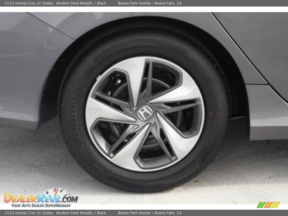 2019 Honda Civic LX Sedan Modern Steel Metallic / Black Photo #13