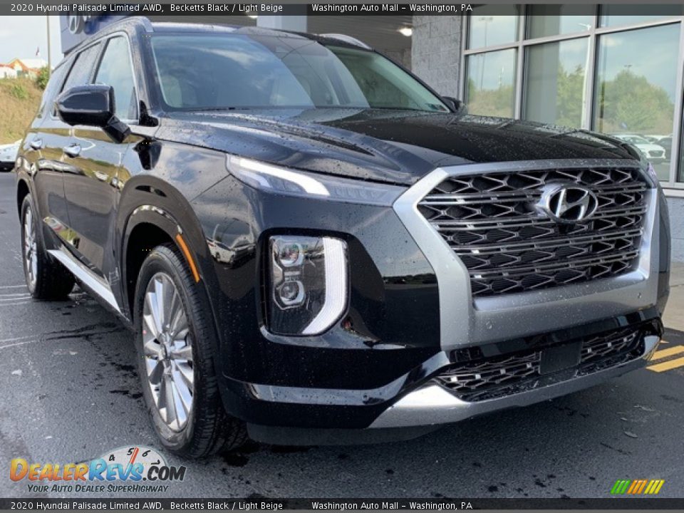2020 Hyundai Palisade Limited AWD Becketts Black / Light Beige Photo #1