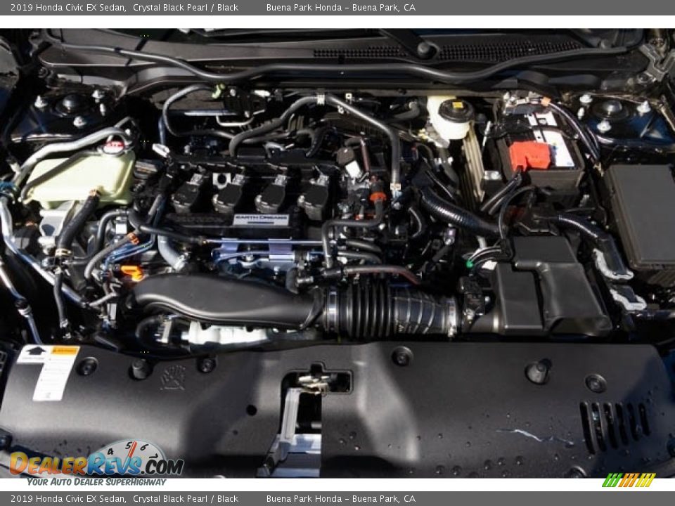 2019 Honda Civic EX Sedan Crystal Black Pearl / Black Photo #10