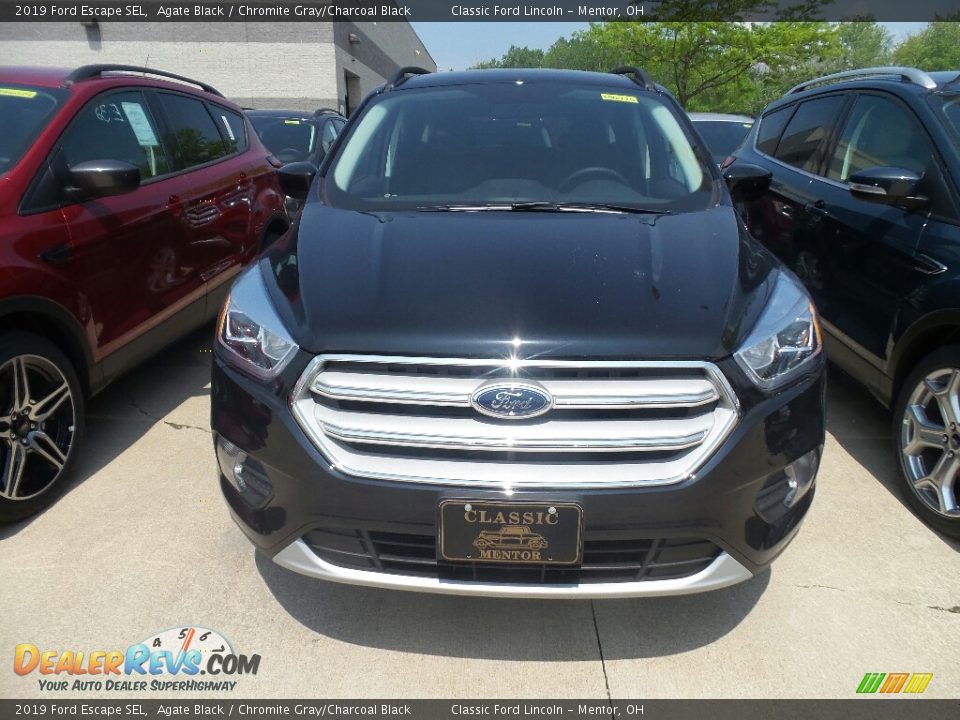 2019 Ford Escape SEL Agate Black / Chromite Gray/Charcoal Black Photo #2