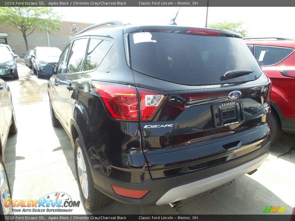 2019 Ford Escape SEL Agate Black / Chromite Gray/Charcoal Black Photo #3