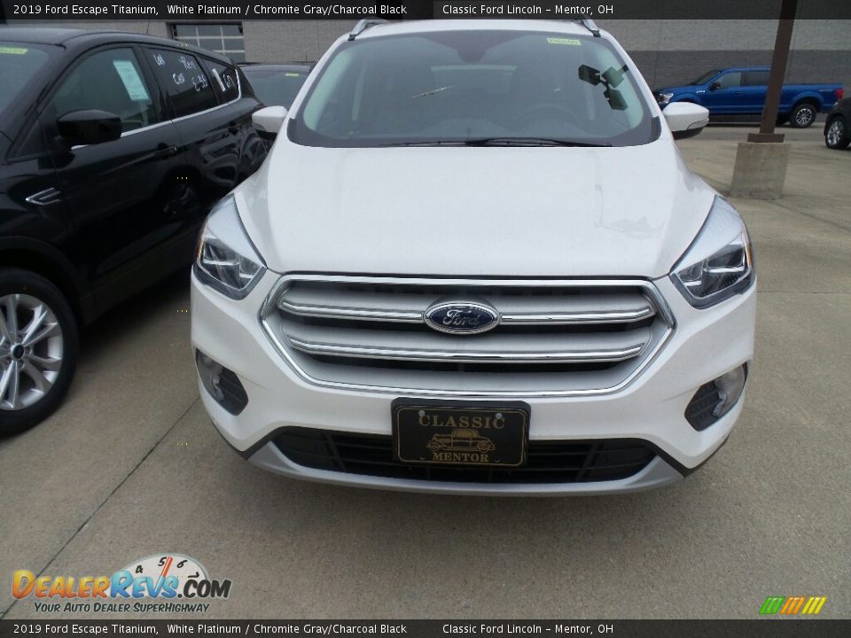 2019 Ford Escape Titanium White Platinum / Chromite Gray/Charcoal Black Photo #2