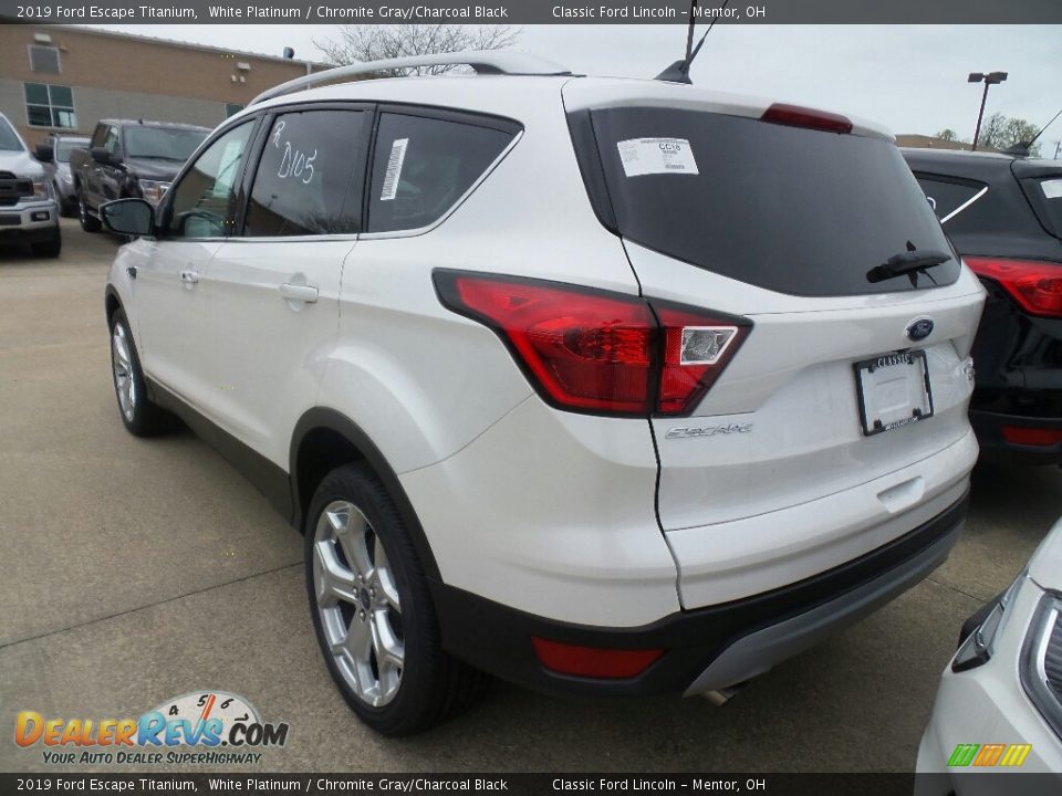 2019 Ford Escape Titanium White Platinum / Chromite Gray/Charcoal Black Photo #3