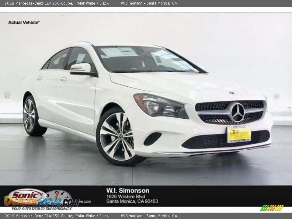 2019 Mercedes-Benz CLA 250 Coupe Polar White / Black Photo #1