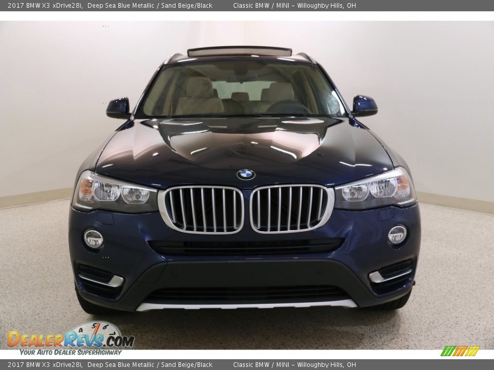 2017 BMW X3 xDrive28i Deep Sea Blue Metallic / Sand Beige/Black Photo #2