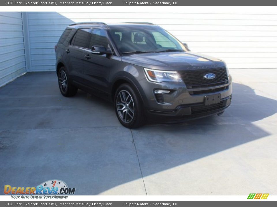 2018 Ford Explorer Sport 4WD Magnetic Metallic / Ebony Black Photo #2