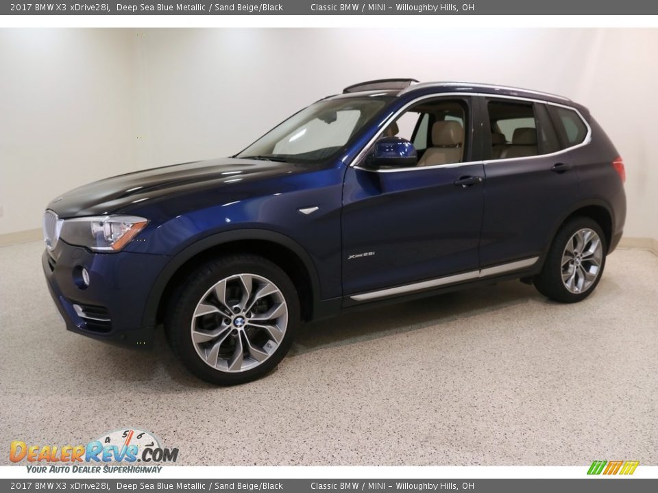 2017 BMW X3 xDrive28i Deep Sea Blue Metallic / Sand Beige/Black Photo #3