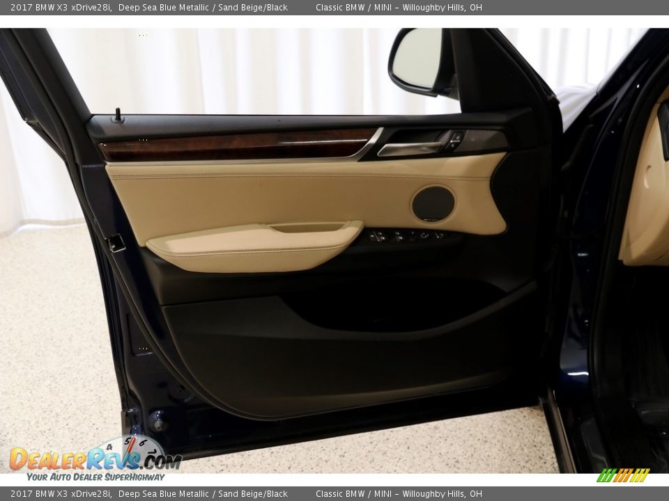 2017 BMW X3 xDrive28i Deep Sea Blue Metallic / Sand Beige/Black Photo #4