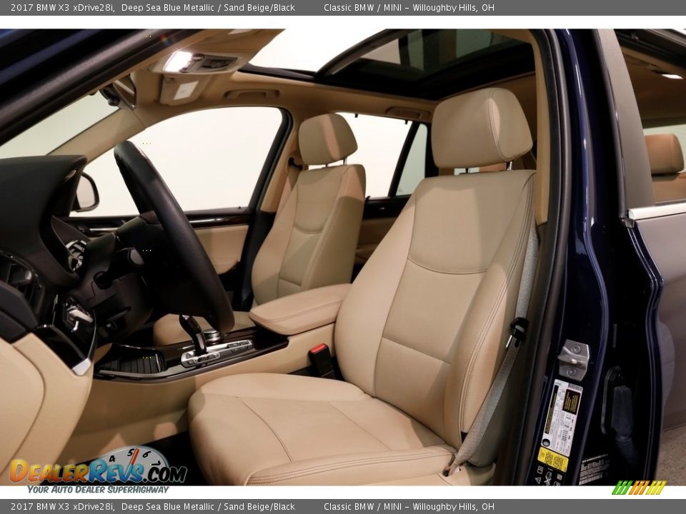 2017 BMW X3 xDrive28i Deep Sea Blue Metallic / Sand Beige/Black Photo #5