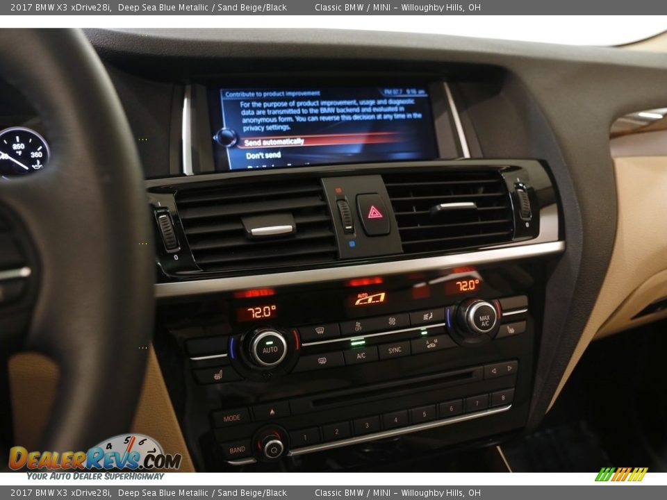 2017 BMW X3 xDrive28i Deep Sea Blue Metallic / Sand Beige/Black Photo #8