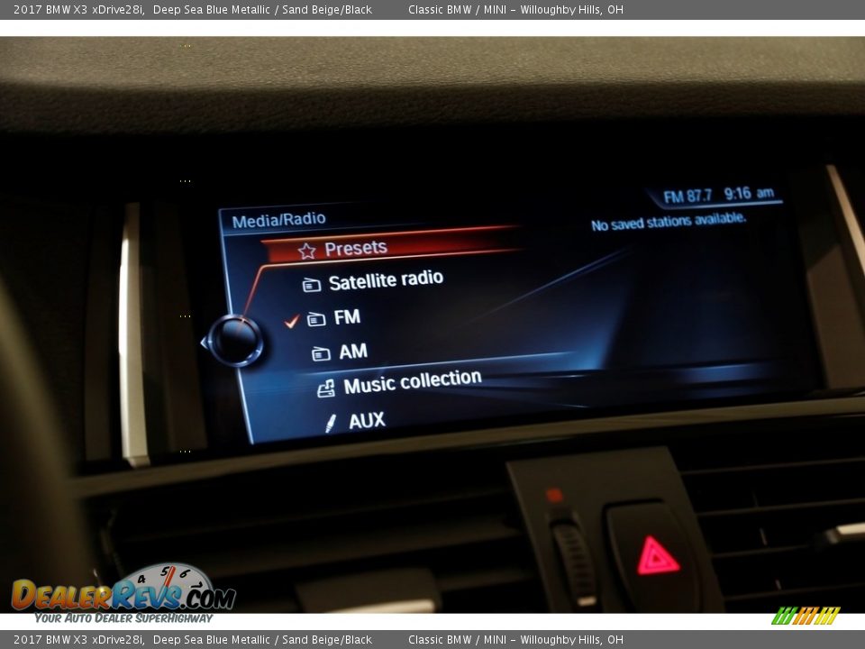 2017 BMW X3 xDrive28i Deep Sea Blue Metallic / Sand Beige/Black Photo #9