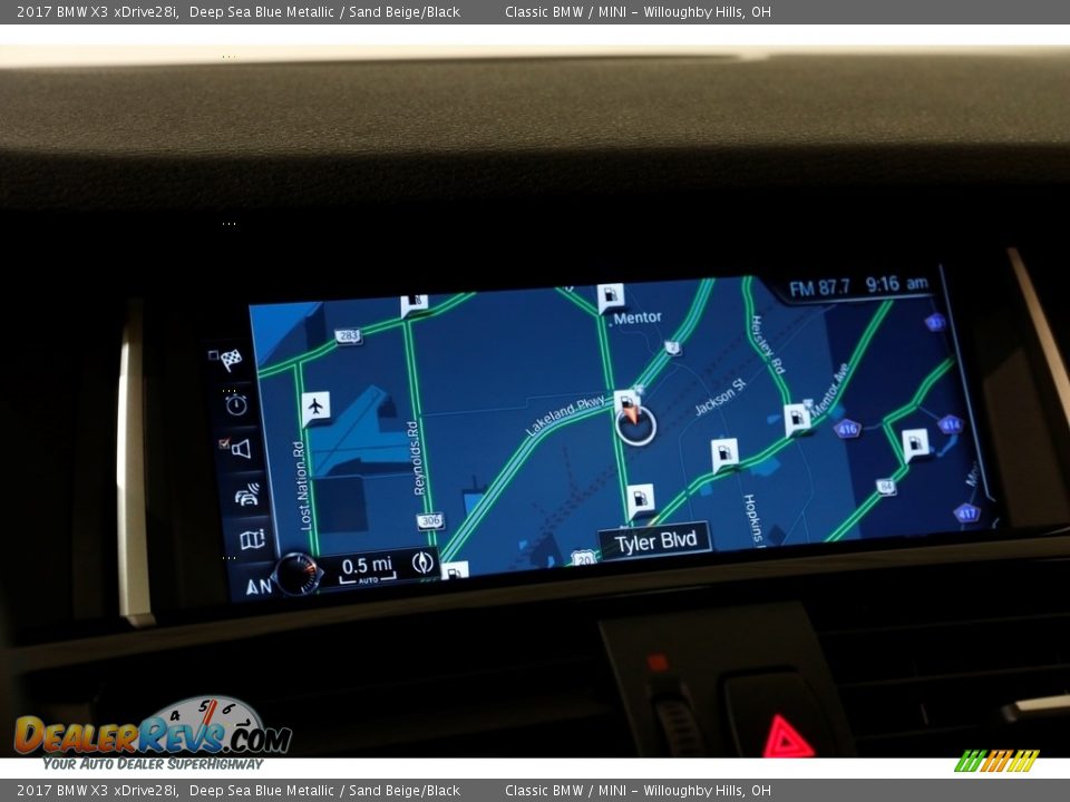 2017 BMW X3 xDrive28i Deep Sea Blue Metallic / Sand Beige/Black Photo #10