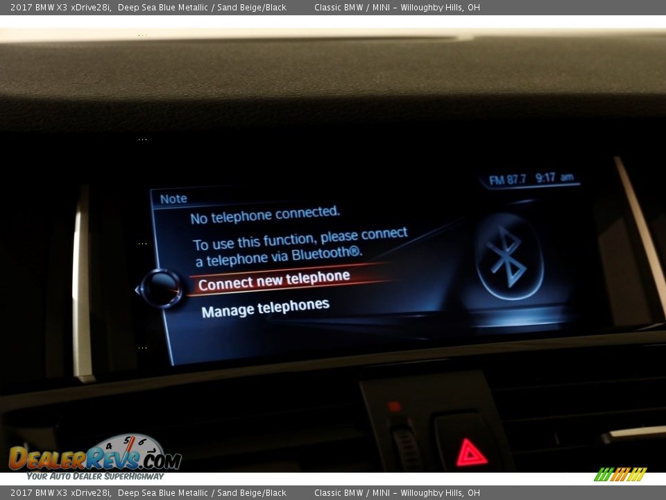 2017 BMW X3 xDrive28i Deep Sea Blue Metallic / Sand Beige/Black Photo #11