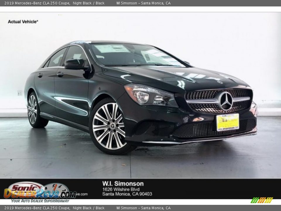 2019 Mercedes-Benz CLA 250 Coupe Night Black / Black Photo #1