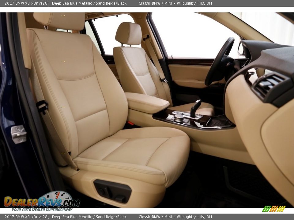 2017 BMW X3 xDrive28i Deep Sea Blue Metallic / Sand Beige/Black Photo #14
